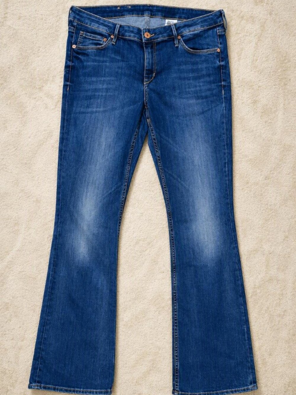 H&M &Denim Women's 34x32 Low Rise Bootcut Stretch Jeans Y2K